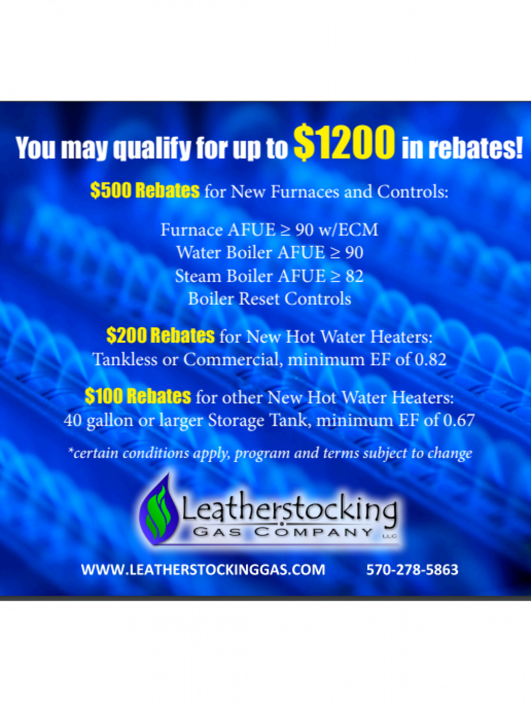 Furnace And Hot Water Heater Rebates Leatherstocking Gas Company